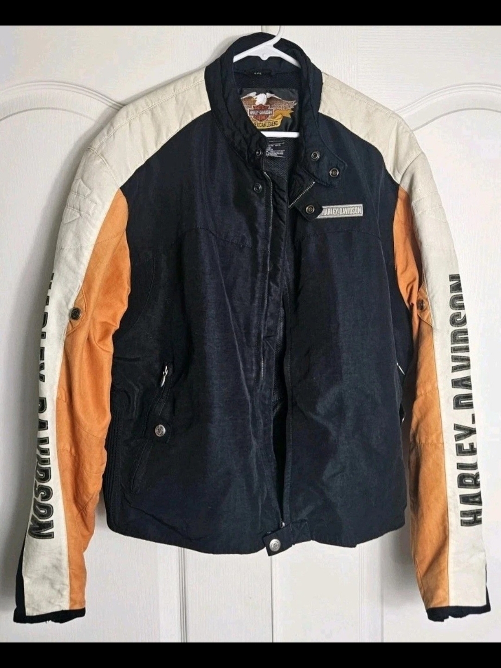 Harley-Davidson Black, White & Orange Performance Riding Jacket
